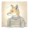 Original Artwork: Lady Fox in Sweater