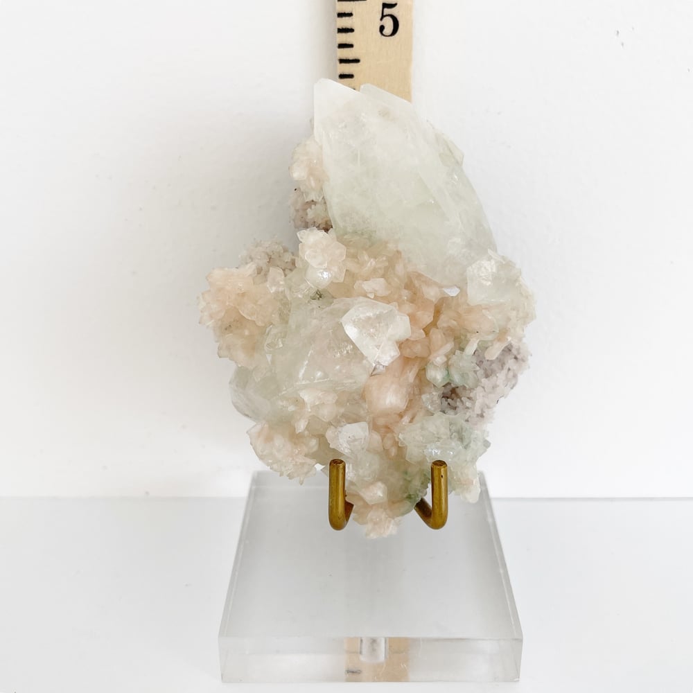 Image of Zeolite no.139 + Lucite and Brass Stand