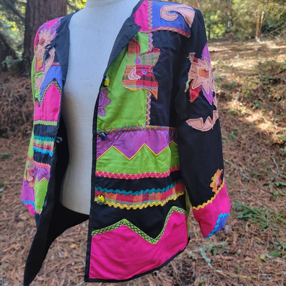 Image of Colorful patchy jacket