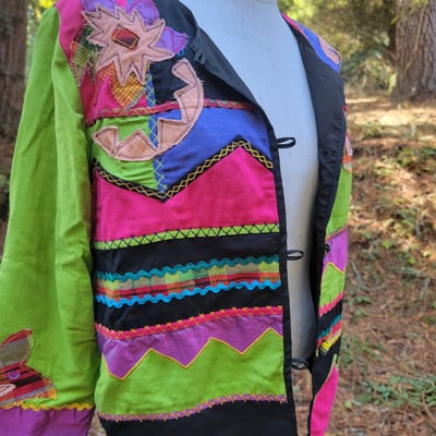 Image of Colorful patchy jacket