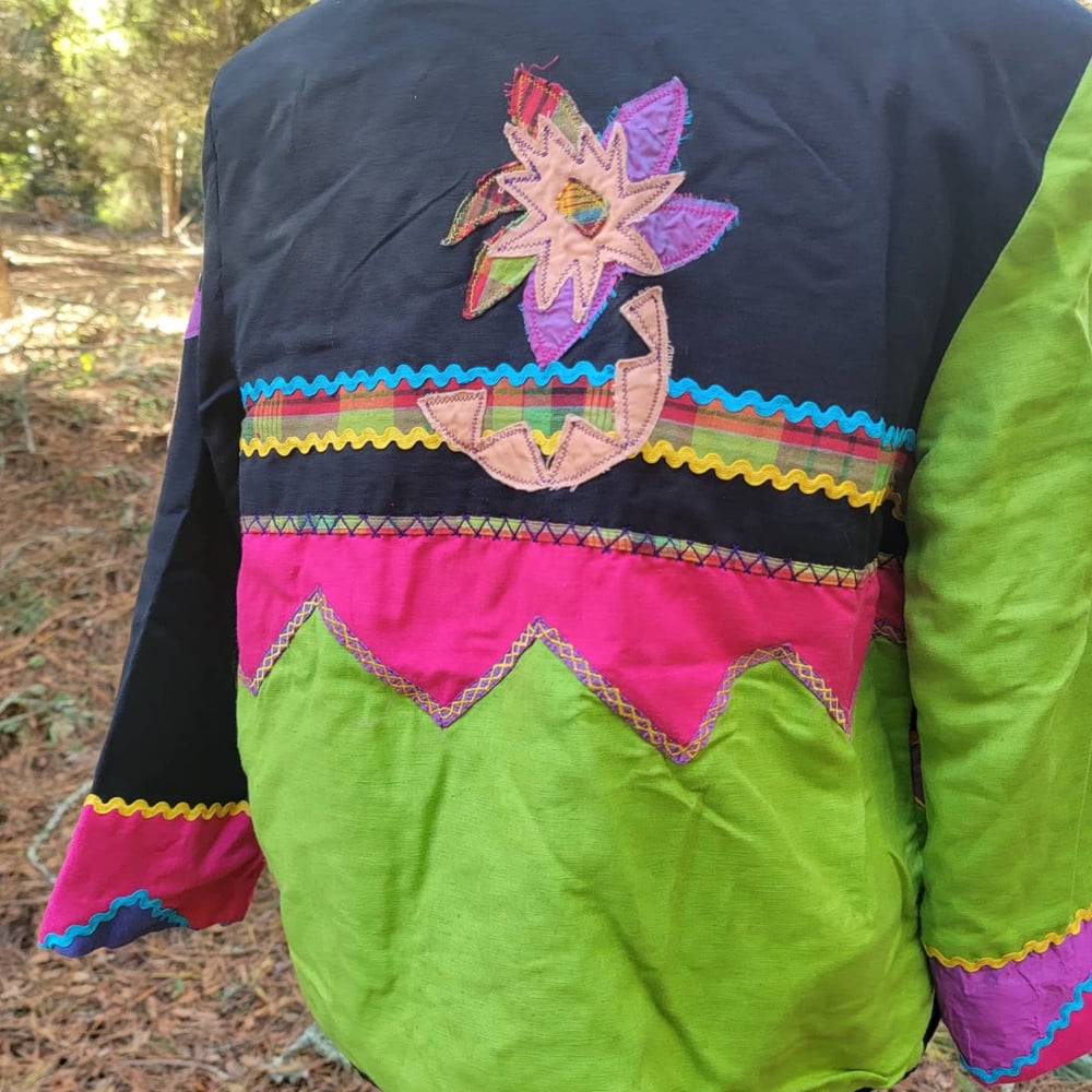 Image of Colorful patchy jacket
