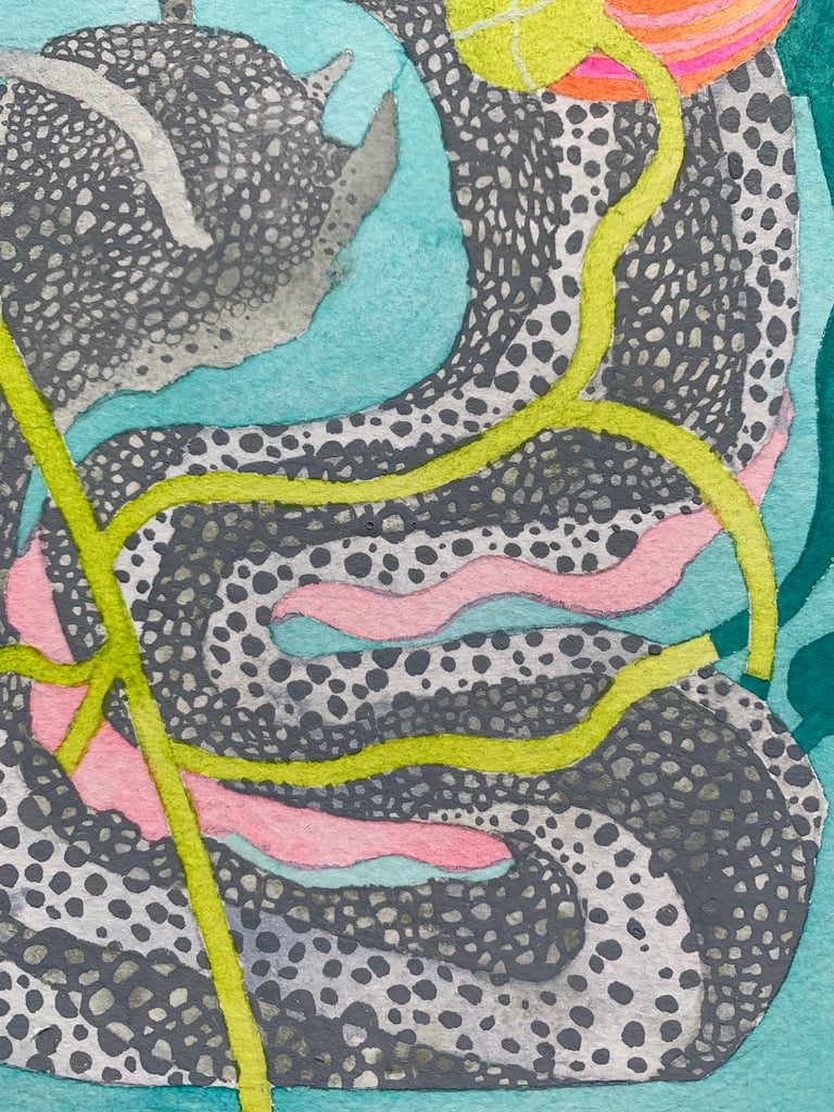 Snail – original painting on paper Image 3