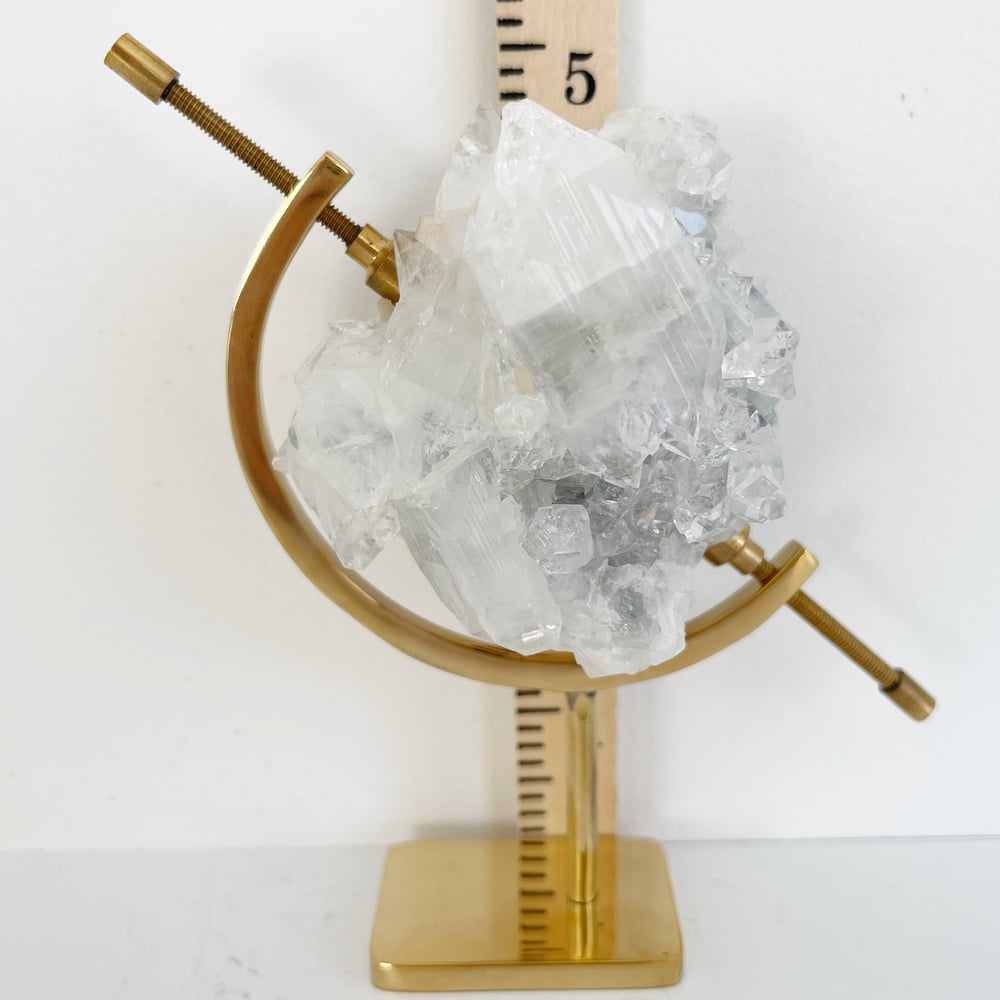 Image of Apophyllite no.67 + Brass Arc Stand