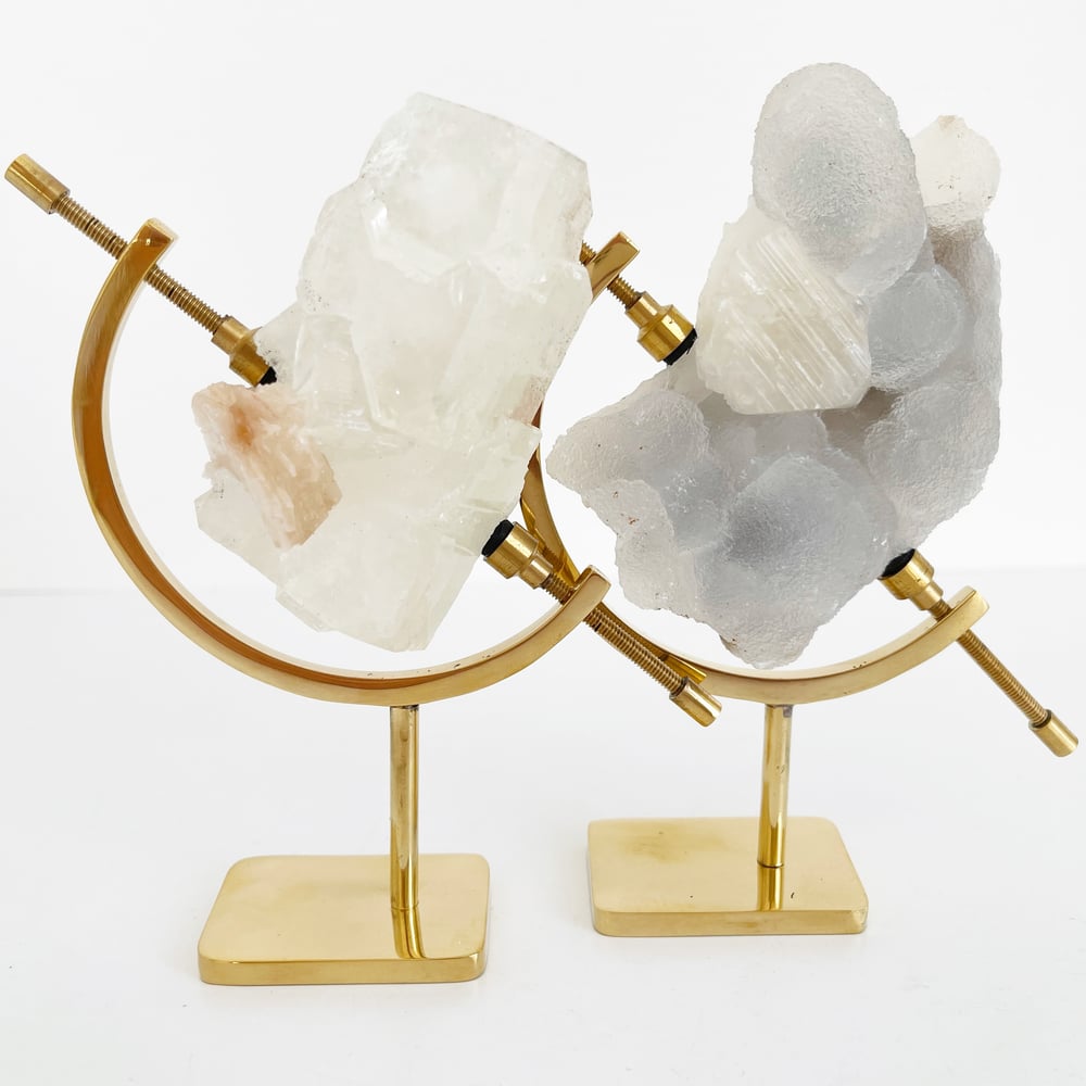 Image of Apophyllite no.172 + Brass Arc Stand