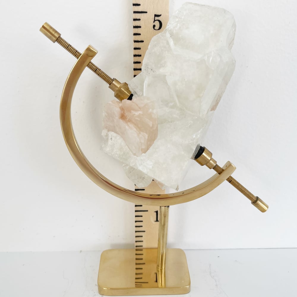 Image of Apophyllite no.172 + Brass Arc Stand