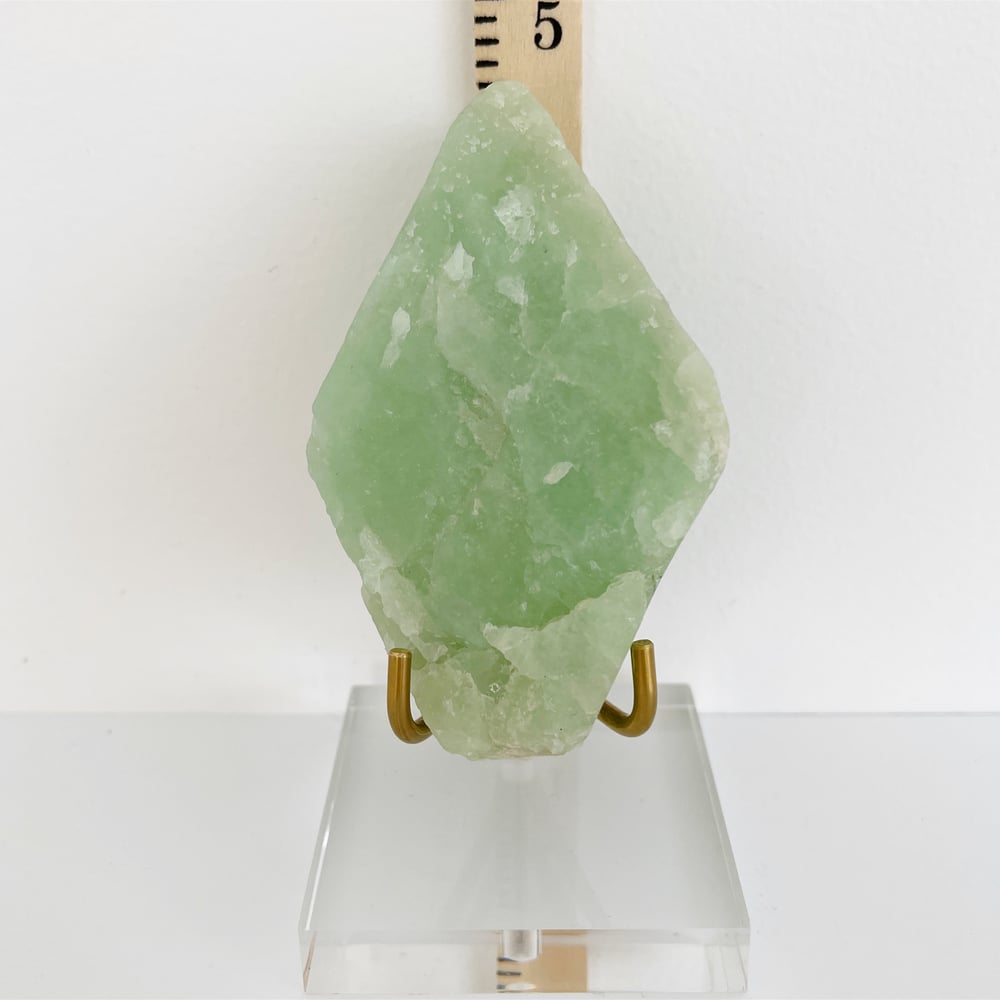 Image of Aquamarine no.139 + Lucite and Brass Stand