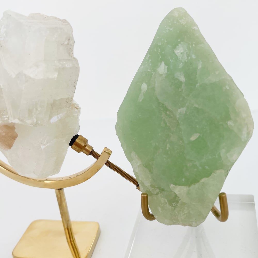 Image of Aquamarine no.139 + Lucite and Brass Stand