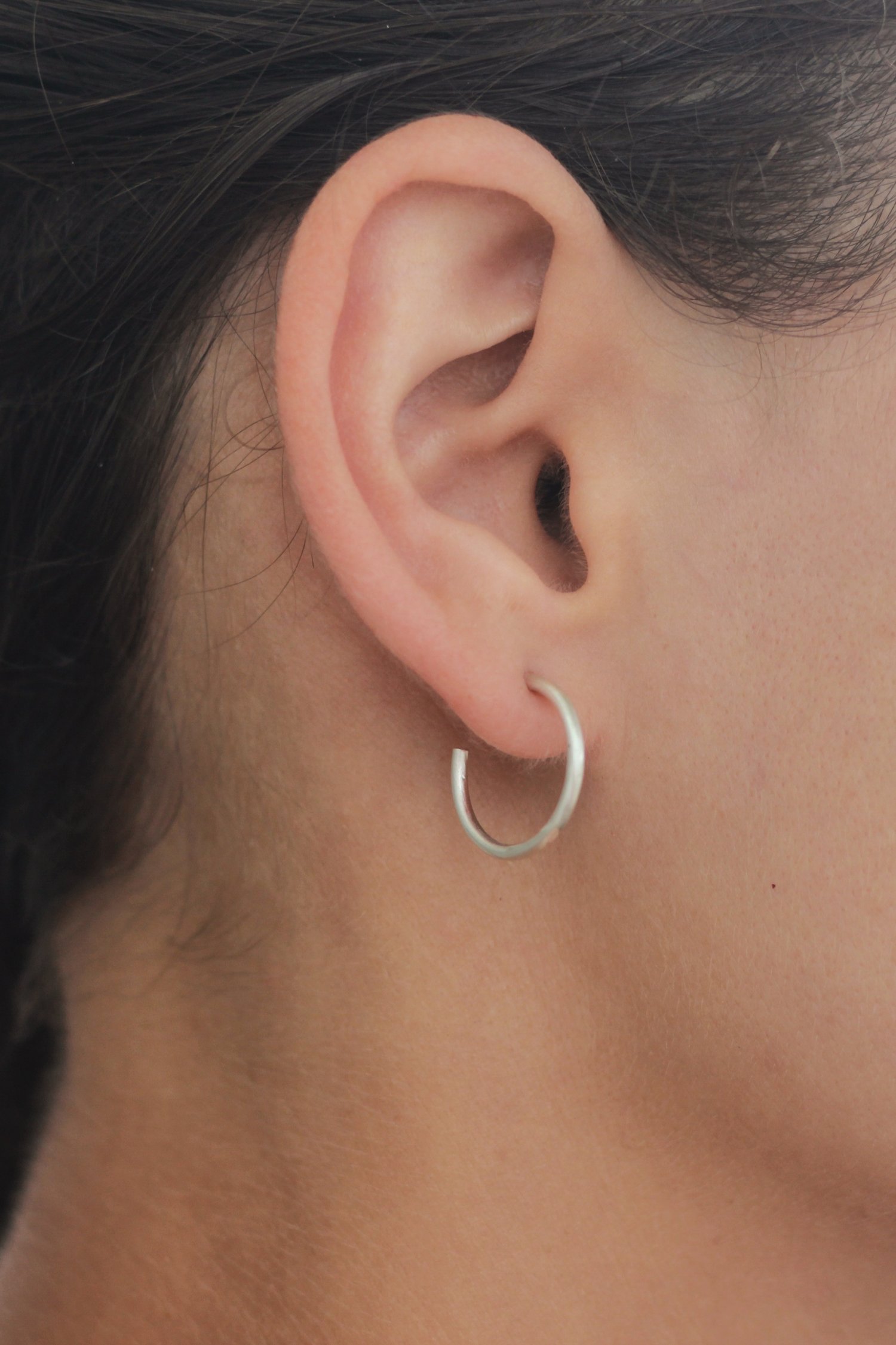 Image of Silver Creole Hoop Earrings