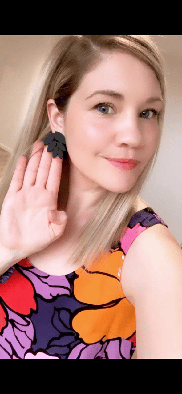 Image of Colour Block Leaf Studs