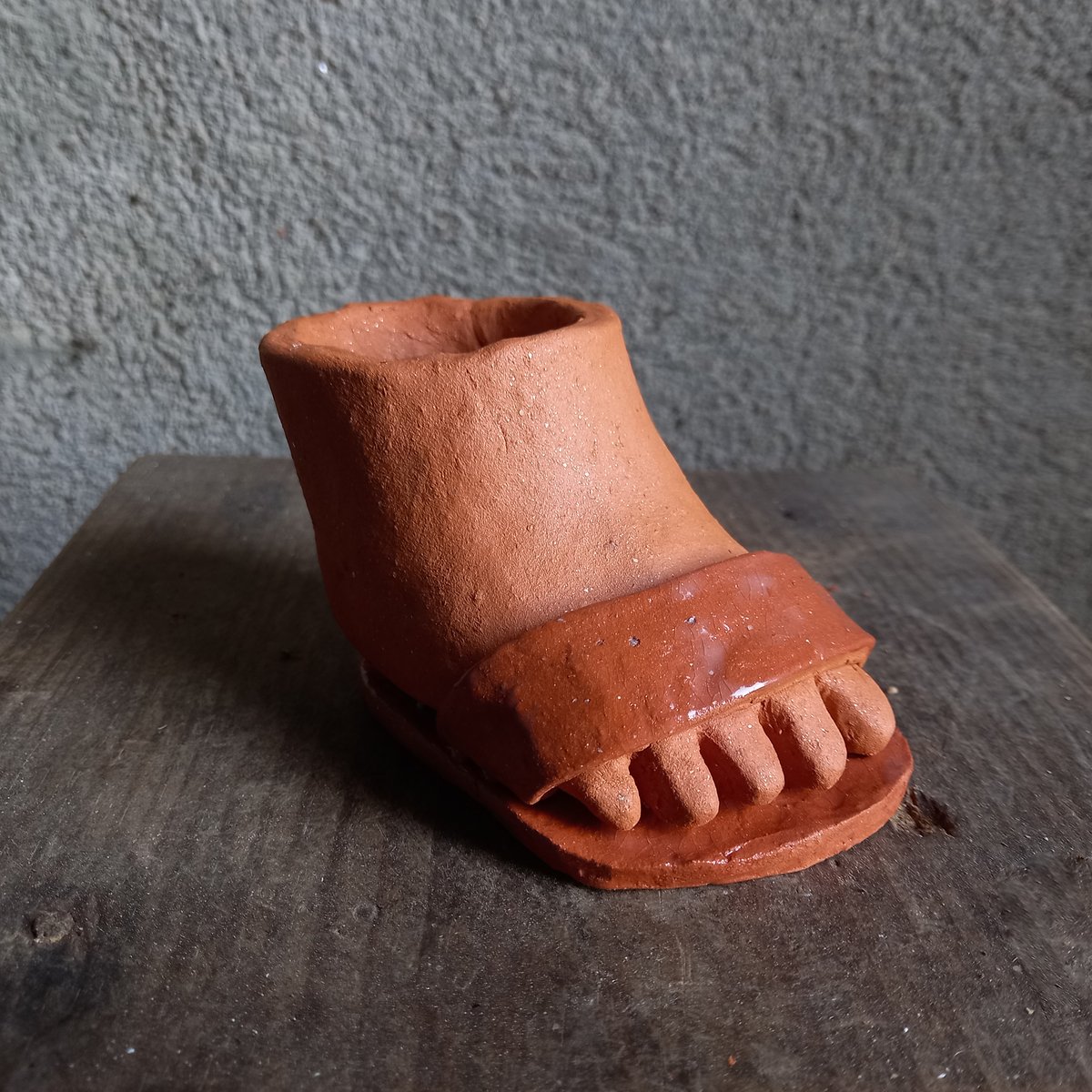 Planta do pé terracotta sandália