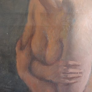 Image of 1954, Oil Painting, 'La Baigneuse.'