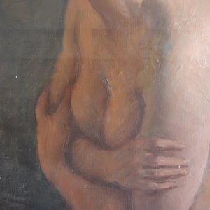 Image of 1954, Oil Painting, 'La Baigneuse.'