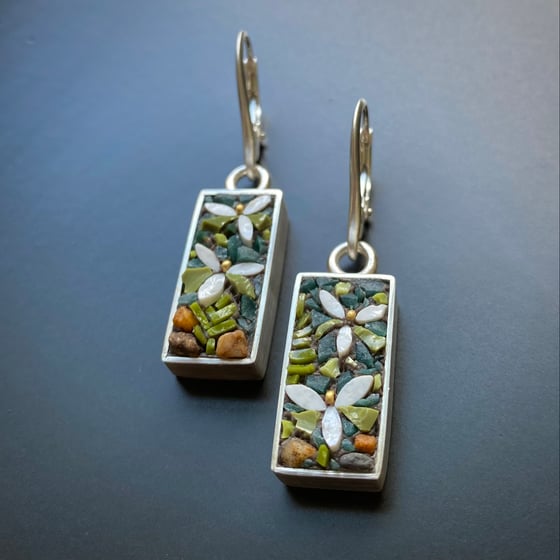 Image of Trillium Micro Mosaic Earrings 