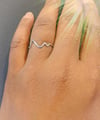 Sterling silver heartbeat ring