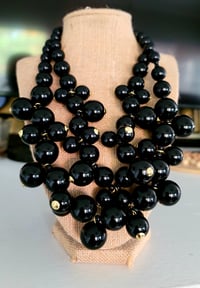 Chunky Black Pearl Cluster Collar