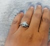 Sterling silver CZ clover ring