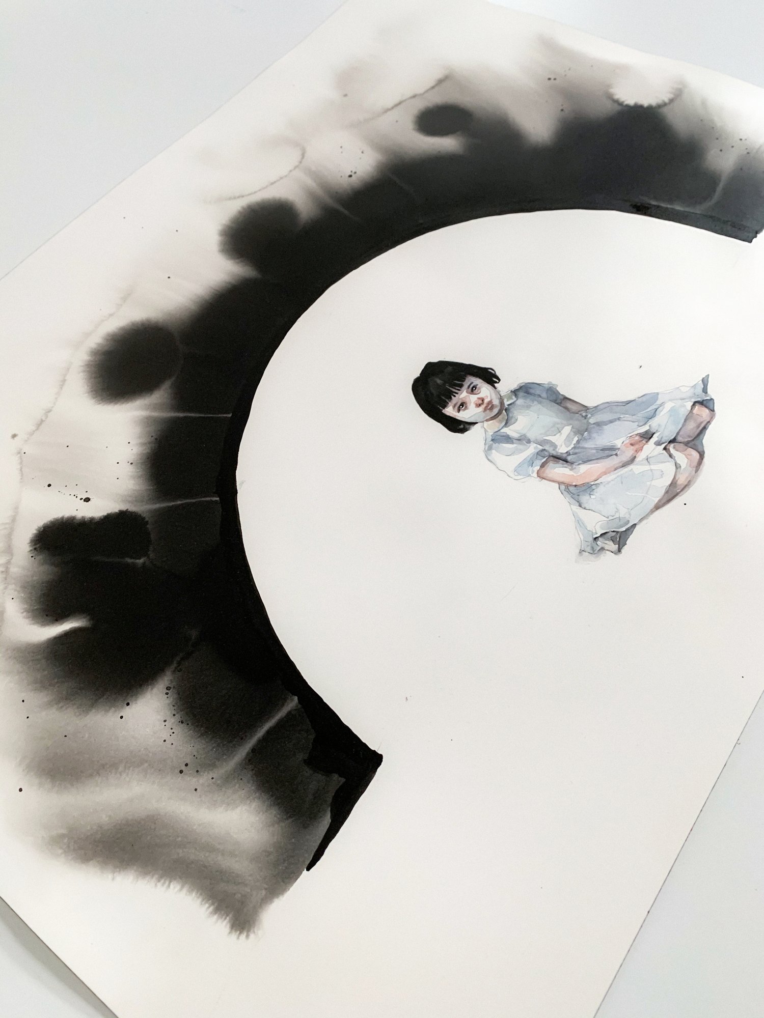 Agnes-Cecile under the undone (61x46 cm)
