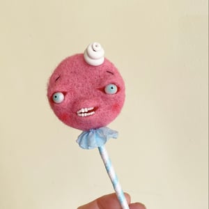 Image of Lollipop Surrealist Sucker in Raspberry