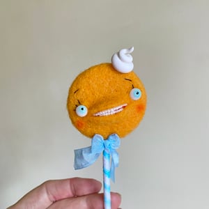 Image of Lollipop Surrealist Sucker in Orange
