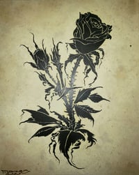 "Rose Silhouette #2"  Art Print