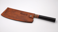 Image 3 of Stainless Cleaver with Ebony and Olive Wood handle