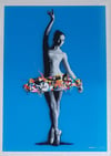 MARTIN WHATSON "PASSE" HAND FINISHED BLUE ACRYLIC VERSION (ONE OF JUST TWO) 80CM X 56CM
