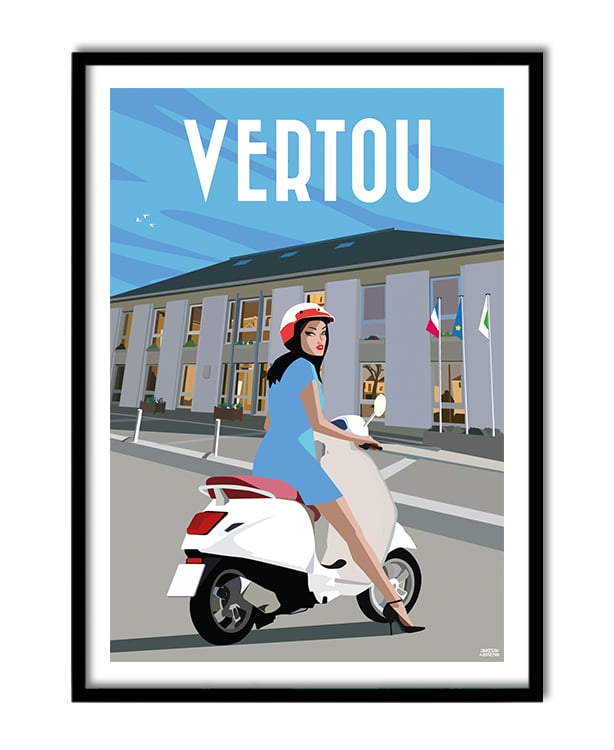 Image of Vertou "vespa" 50x70cm