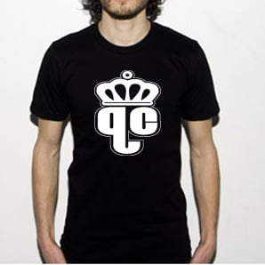 Image of QueenCity Logo Tee (Black/Silver)