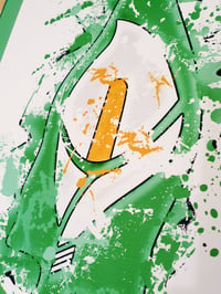 Image 2 of Easter Lily Splatter Effect A3 Print (Unframed).