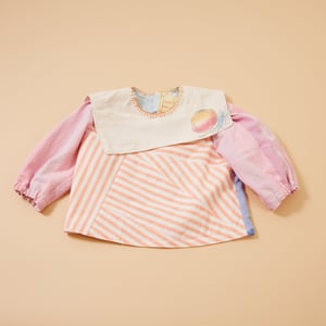 Image of Clown Blouse Peaches and Stripes