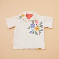 Image 1 of Appliqué Bowling Shirt - Yellow Flower Collar 