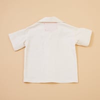 Image 2 of Appliqué Bowling Shirt - Blue Flower Collar 