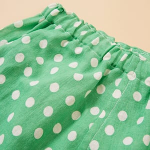 Image of Polka Dot Border Stripe Pant