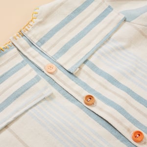 Image of Clown Blouse Blue Stripes