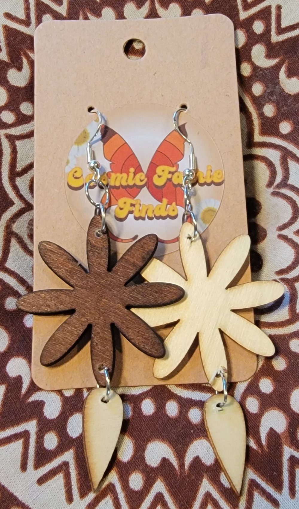 Image of Flower drop earrings