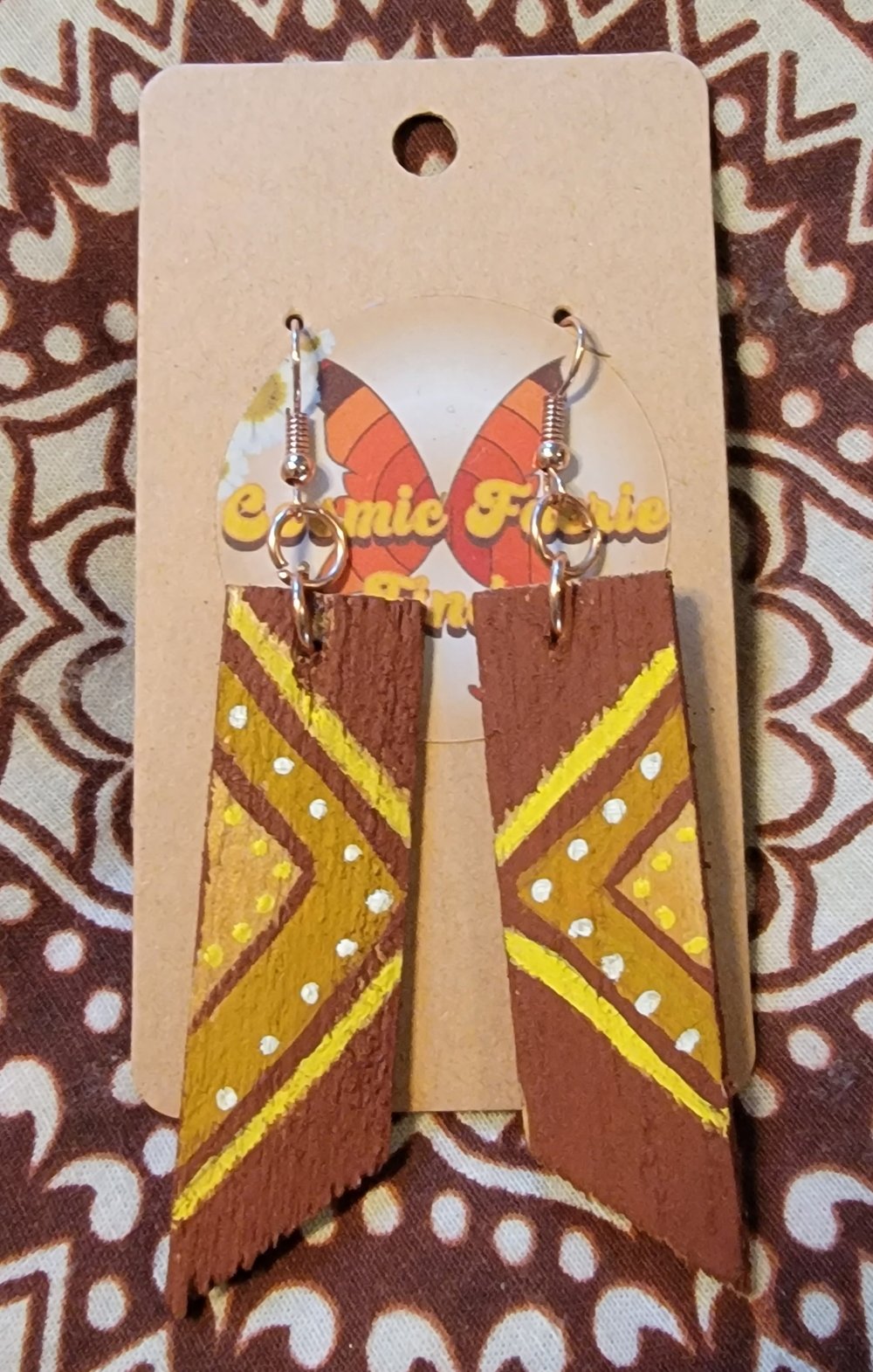 Image of Painted wood earrings