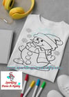 Youth Snowman Coloring Shirt Kit