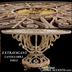 Image of Extravagant Swarovski Crystal Candelabra Table
