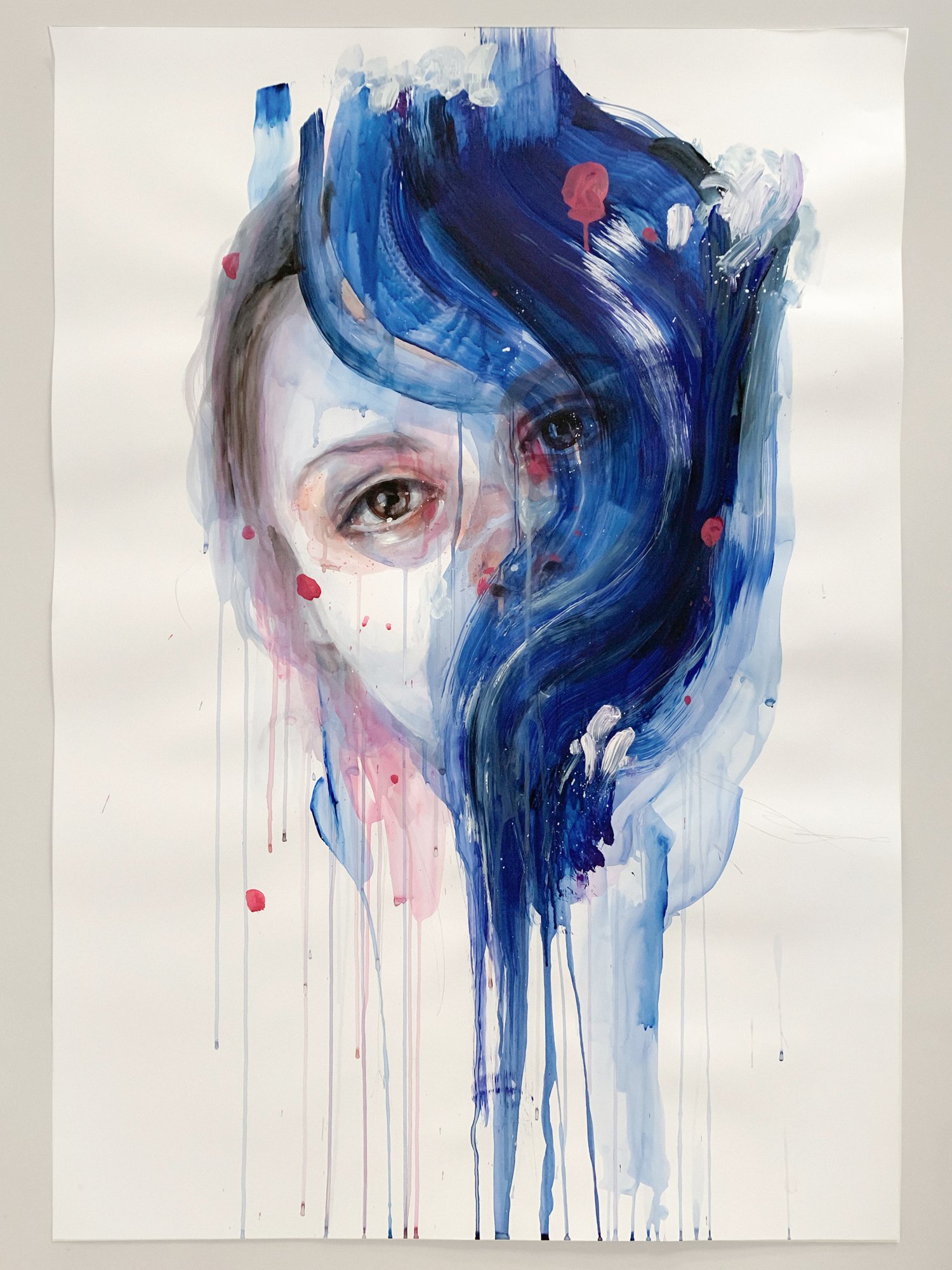 Agnes-Cecile cherry wave (70x100 cm)