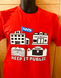 Image 1 of Keep it public NHS tee shirt