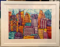 Image 2 of Bright Shapes of the City Canvas print