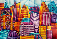 Image 1 of Bright Shapes of the City Canvas print