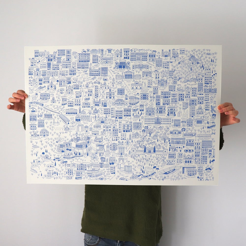 Image of Athens - Limited Edition Screen Print - Blue