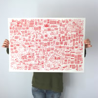 Image 1 of Athens - Limited Edition Screen Print - Red/Pink