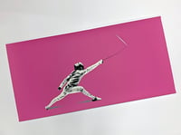 Image 2 of "Fighting The Blank Paper" Pink Edition Screen Print