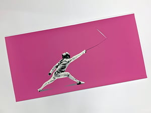 Image of "Fighting The Blank Paper" Pink Edition Screen Print