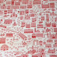 Image 2 of Athens - Limited Edition Screen Print - Red/Pink