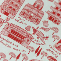 Image 4 of Athens - Limited Edition Screen Print - Red/Pink