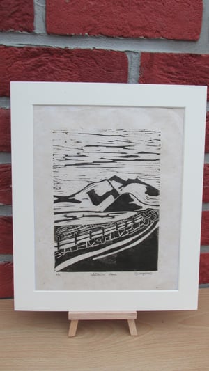 'Mountain Views' Linocut Print