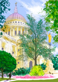 Image of Greeting card: St Paul's statue